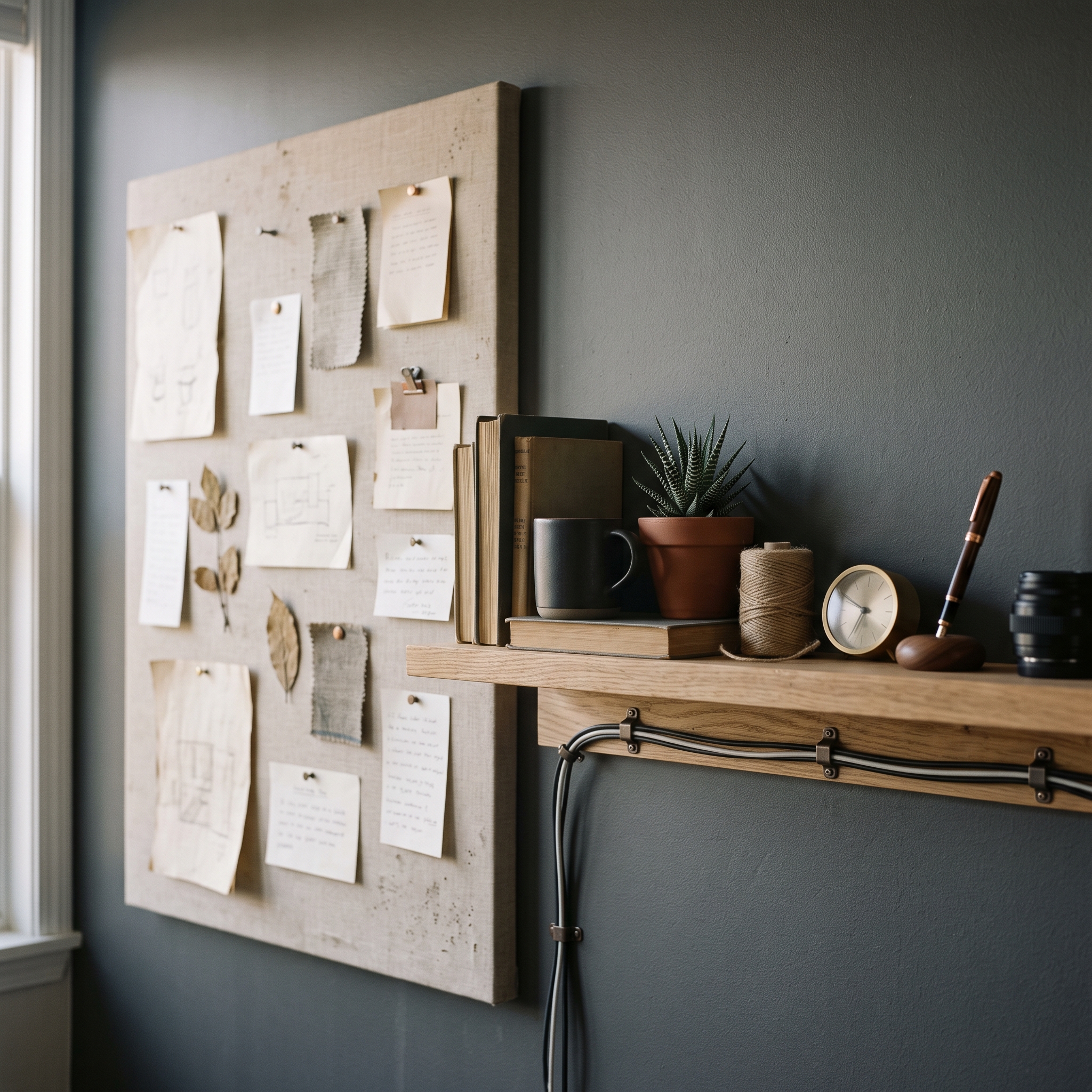 Pinboard et étagères de bureau — Bureau — Cloche d’Or